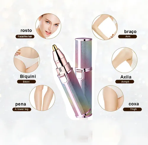 Depiladora Corporal Blawless Recargable 2 Cabezas Lavable