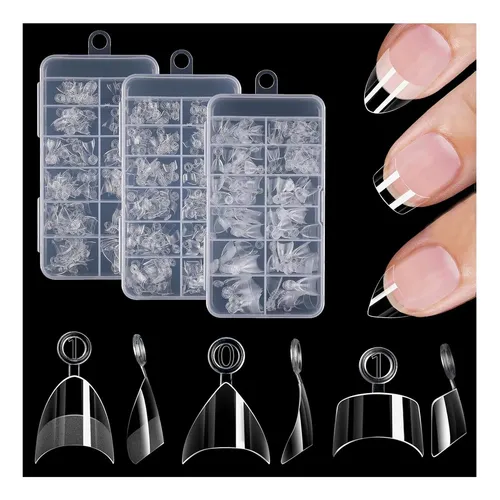 Tips De Uñas Gel Pre Cortas Bluezoo 3 Formas 360pcs