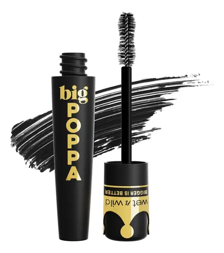 Wet n Wild Mascara de Pestañas Big POPPA Washable Color Negro Blackest Black
