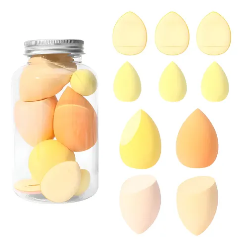 Esponja Maquillaje En Polvo 10 Pcs Beauty Blender Con Caja