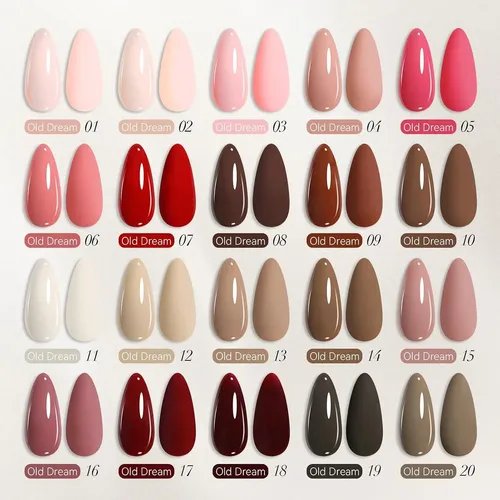 Set De Gel Uñas Nude Born Pretty 23p Con Base Y Top Coat