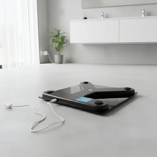 Balanza De Piso Digital Pantalla Lcd Elegante Baño Hogar