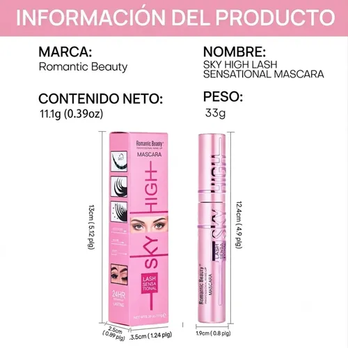 Rímel Máscara De Pestañas Romantic Beauty Sky High Alargador
