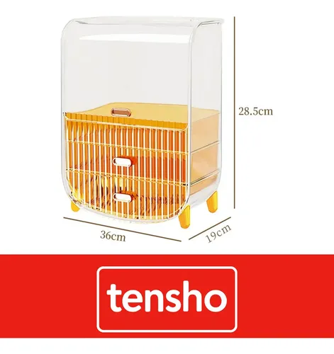 Caja Porta Cosméticos Organizador Transparente C/tapa Diseño