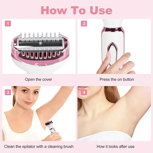 Depiladora Electrica 4 En 1 Portatil Usb Mujer Cuerpo Facial