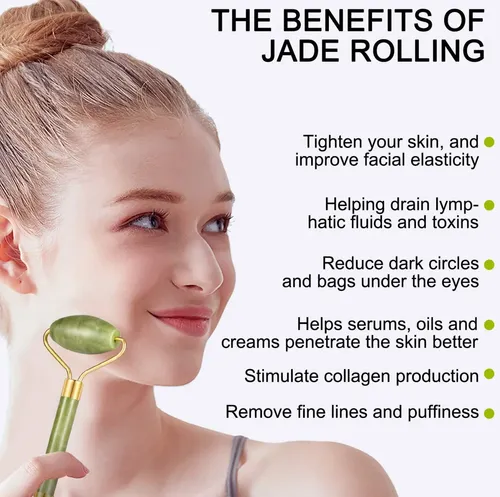 Set Jade Roller & Gua Sha Charmonic De 4 Piezas Para Rostro