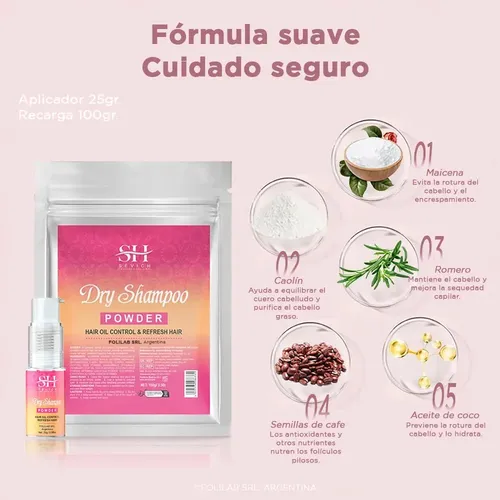 Shampoo Polvo + Recarga Seco Limpieza Total Profunda Capilar