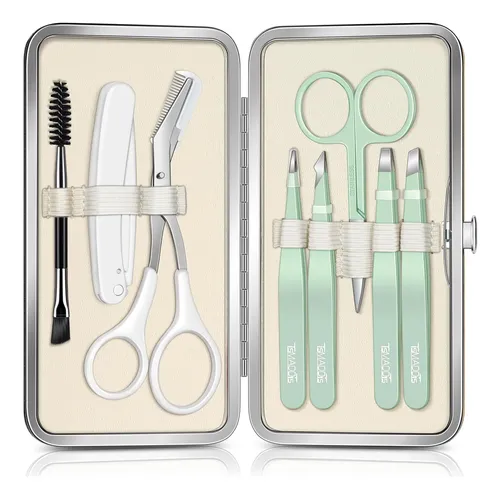 Set De Pinzas Para Cejas Tsmaddts 8 En 1 Para Mujeres Con Es
