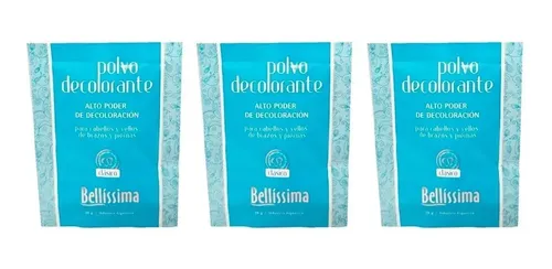 3 Sobres Polvo Decolorante Bellissima Clasico Color 20 Gr
