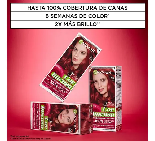 Kit Tintura Permanente Cor Intensa Tono 6.6 Garnier