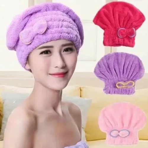 . Toalla De Baño Con 5 Cabezales Para Cabello Seco, Ligera .