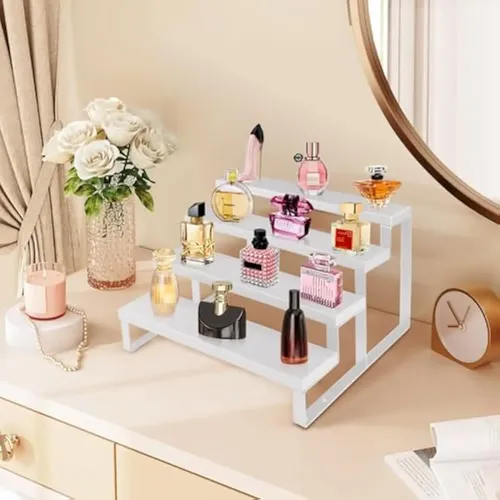 Organizador De Colonia De Madera Blanca Para