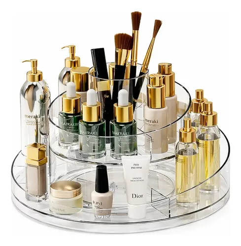 Soporte Organizador Giratorio Maquillaje Crema 360 Acrílico