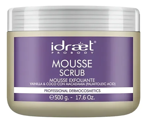 Exfoliante Vainilla Coco Mousse Facial Corporal 500g Idraet