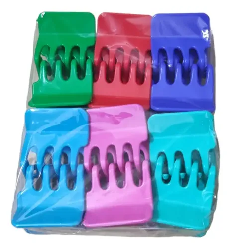 Broche Gancho Hebilla Pelo Cuadrado Grande 1 Pack X 12 Unid
