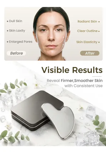 Cara Y Cuerpo De Acero Inoxidable Gua Sha Tool Tophld