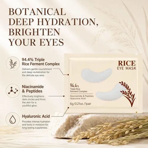 Mascarilla Arroz Ojos Labios,parches Ojos Hinchados Y Ojeras
