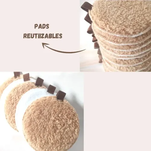 Pad Desmaquillante Tela Toalla Microfibra Reutilizable X12