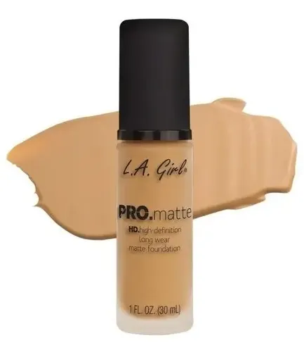 Base de Maquillaje Líquida L.A. Girl Pro Matte Tono Natural 30g Mate