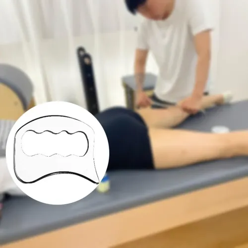Masajeador Gua Sha Acero Inoxidable Forma M