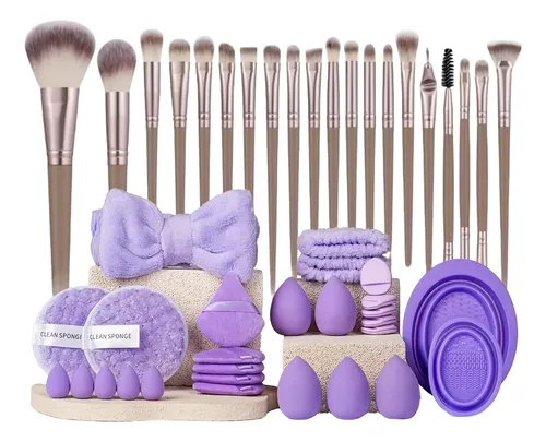 Set Brochas Y Accesorios Maquillaje 47 Piezas