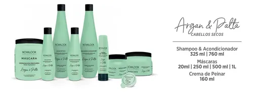 Acondicionador Novalook Argan Y Palta 760ml Cabellos Secos