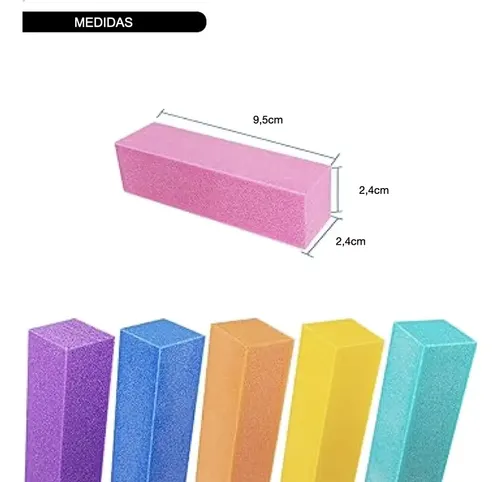 Bloque Pulido X 10 Uñas Esculpidas Acrilicas Gelificadas
