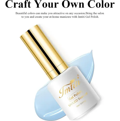 Gel Uv Azul Claro Imtiti Imt-e8-lbj 0.5 Fl Oz