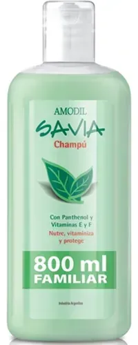 Champú Savia Familiar 800ml Amodil Nutrición Cabello Diario