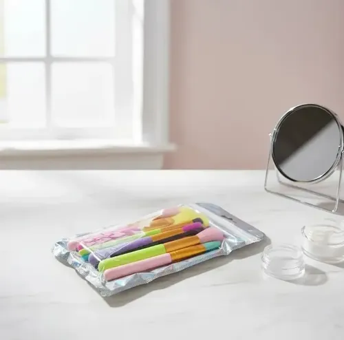 Set De 10 Brochas Para Maquillaje Y Lavador De Brochas