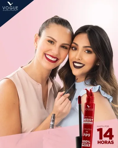 Labial Liquido Vogue Resist 100% Mate De Larga Duracion