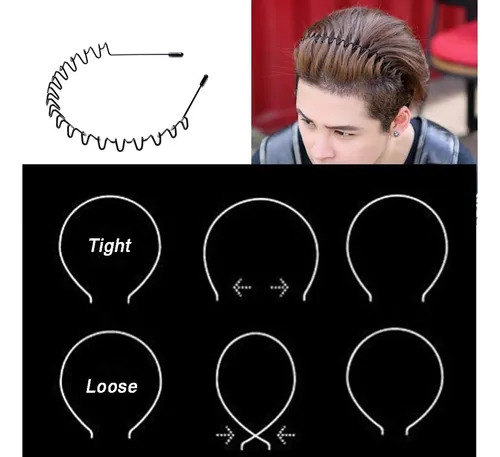 Diademas De Metal P~, Paquete De 2 Elegantes Diademas Negras