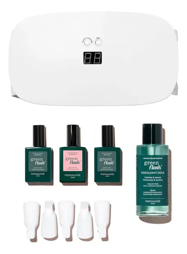 Kit Gel Uñas Rosa Hortensia 24w Led Base Y Top Coat