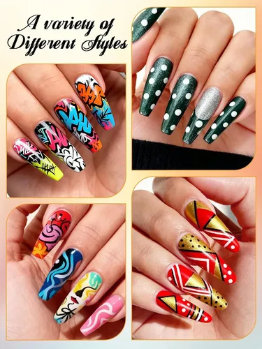 12 Color 3d Nail Art Pens Set Kalolary 0 7mm Nail Polish Pen