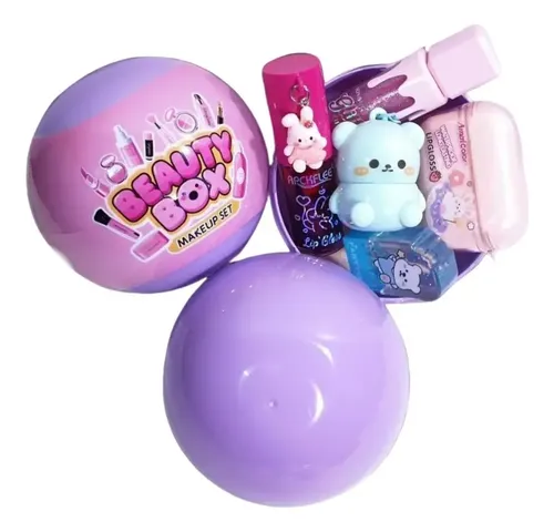 Bolas De Brillo Labial Con Forma De Oso Azul Con Dibujos Ani