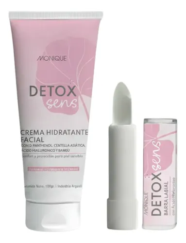 Set Detox Sens Hidratante Facial+ Bálsamo Labial Monique Js