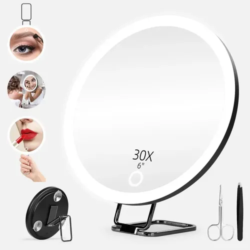 Espejo Con Luz Led Iluminadora De 30x Large Makeup J