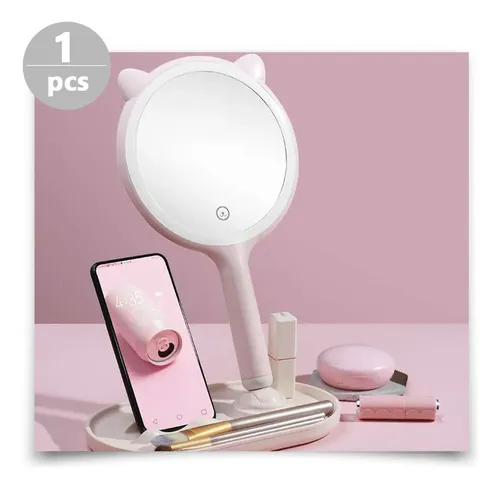 Espejo Con Iluminación Led, Espejo De Escritorio, Para Maquillaje, Uso Doméstico, Luz Para Niñas