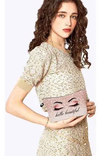 Bolsa De Maquillaje Baobeily Hello Beautiful Pink