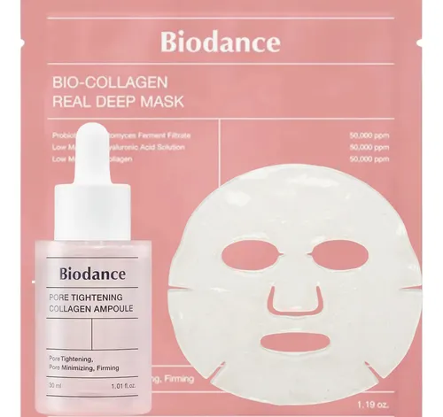 Kit Skincare Biodance Coreano Mascarilla Colágeno Serum Glow