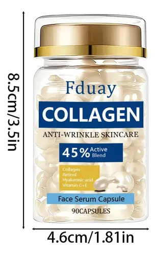 Cápsulas Faciales Colágeno Ácido Hialurónico Antiedad Todo Tipo De Piel Día/noche