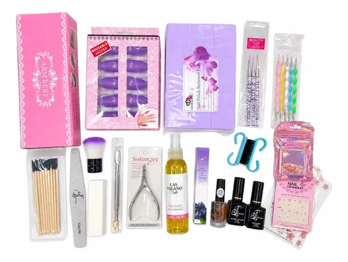 Kit Manicuría Completo Esmaltado Semipermanente Uñas Gel