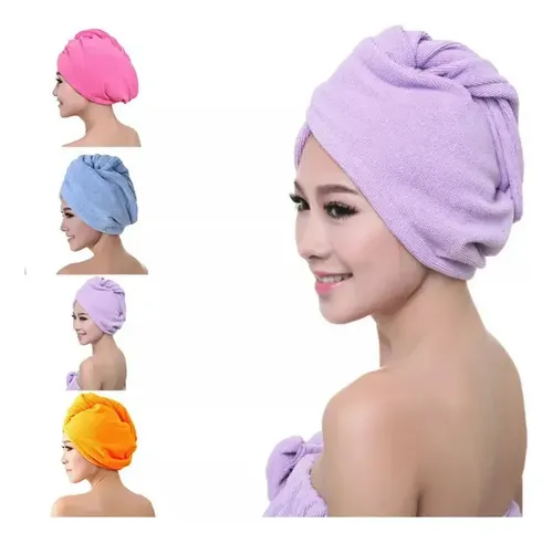 Pack De 4 Toallas De Microfibra Para Secar El Cabello.