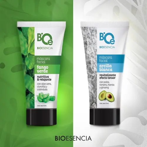 Pack Mascara Facial Fango Verde Arcilla Blanca Carbon Detox