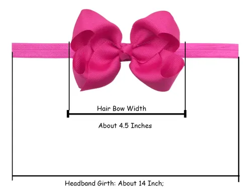 Vinchas Céllot Para Bebés Niñas Con Lazos De Cinta Grosgrain