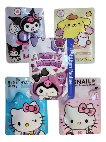Pack X6unidades Mascarillas Faciales Super Kawaii