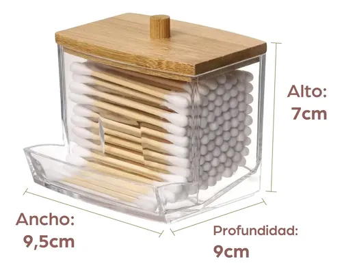 Organizador Cotonetes Acrilico Zeva Transparente