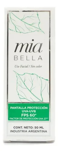 Mia Bella Protector Solar Facial Con Aloe Vera Fps 60