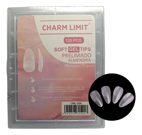 Tips Soft Gel Almendra Prelimado Caja X120 Press On Premium