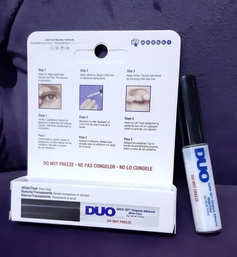 Pegamento para Pestañas Duo Quick-Set con Secado Rápido y sin Látex